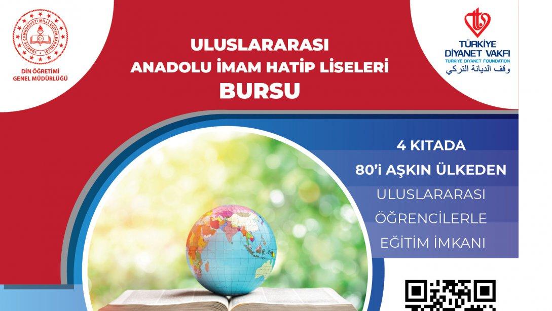 Uluslararası Anadolu İmam Hatip Liselerine Burslu Öğrenci Alınacaktır